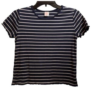 Wonder Nation Girls Striped Tee Large Plus